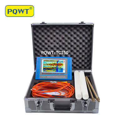 PQWT-TC150 Ondergrondse waterdetector met 150m detectie diepte, 7 inch touchscreen en oplaadbare lithiumbatterie