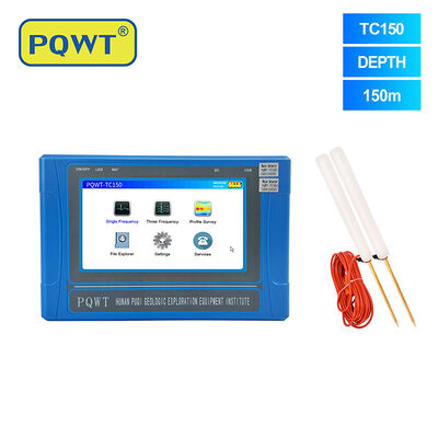 PQWT TC150 Water Detector met 150m Detectiediepte Automatische Mapping en Oplaadbare Lithium Batterij voor Grondwaterdetectie