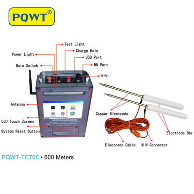 Professionele waterdetectie machine PQWT TC700 Automatische kaartvorming Boorgat Diep ondergrondse waterdetector 600m