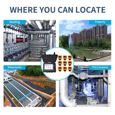 8M Underground Water Pipeline het Systeemapparaat van de Lekopsporing met 9 Draadloze Sensoren